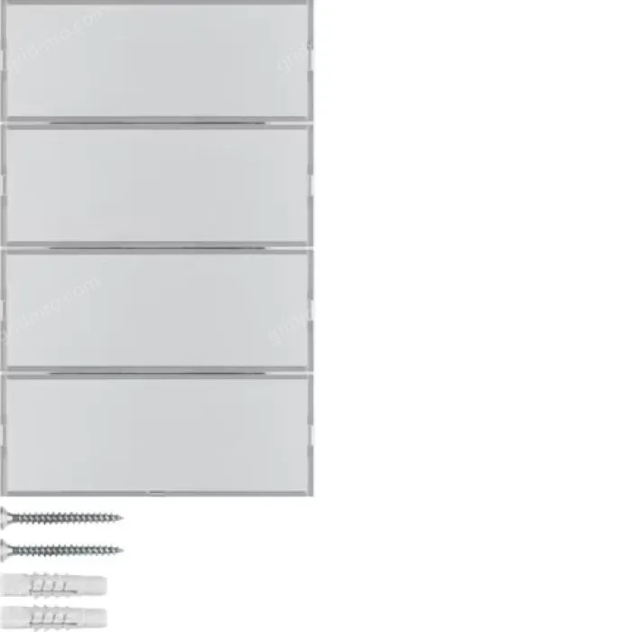 Push-button 4gang, lab. field, + RGB LED, internal temp. sensor, KNX - K.5, al.