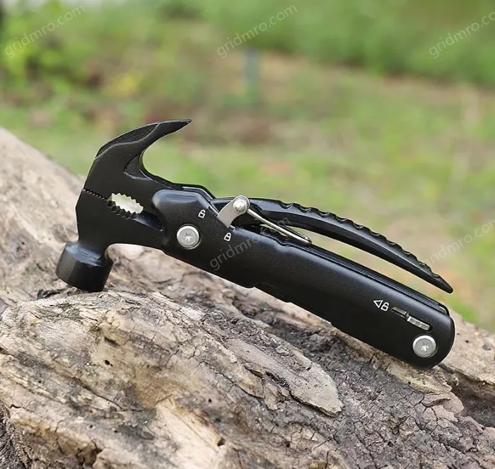 GHK-PL105 Multi-function pliers hammer combination multi-purpose claw hammer knife saw tool outdoor emergency rescue folding tool hammer