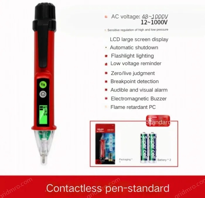 Non-contact measuring pen with illumination DE28 with NCV