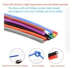 Silicone high temperature cable 30AWG Black