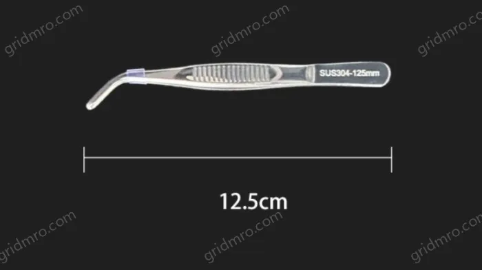 Stainless steel tweezers Curved round head (304 models) 12.5cm