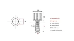 Cylindrical head hexagon socket screws M1.6*5