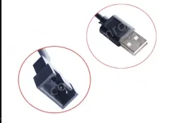 USB computer fan adapter cable 2Pin 5V 30cm