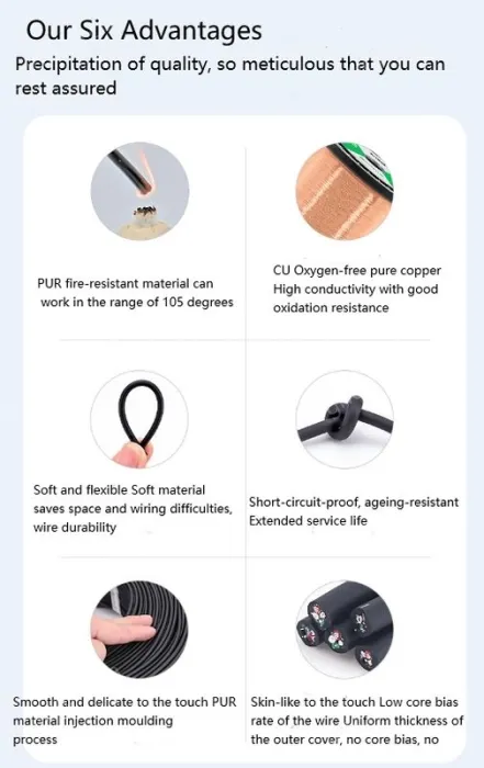 5 core 4 core 2 core sensor cable 26 AWG 5 pole