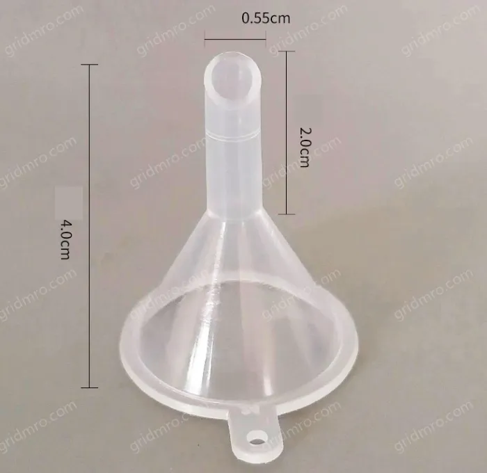 Plastic separating funnels The length and diameter of the tip is 3cm, 1 piece