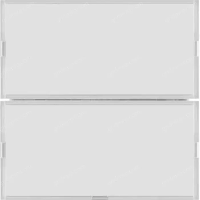 Push-button 2gang, RGB LED, int. temp. sensor, KNX - S.1/B.3/B.7, f. p.white