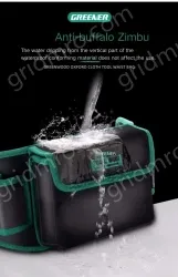 Prevent the drill from falling 1680D wear-resistant zipper+drill anti-drop buckle